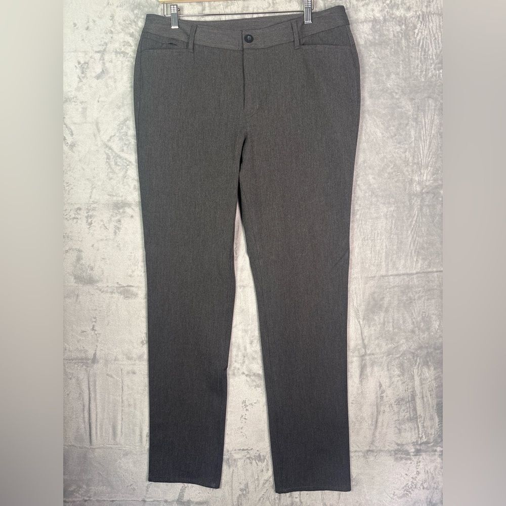 Eddie Bauer Charcoal Gray Women’s Straight Leg Pants Trousers Size 14 Tall